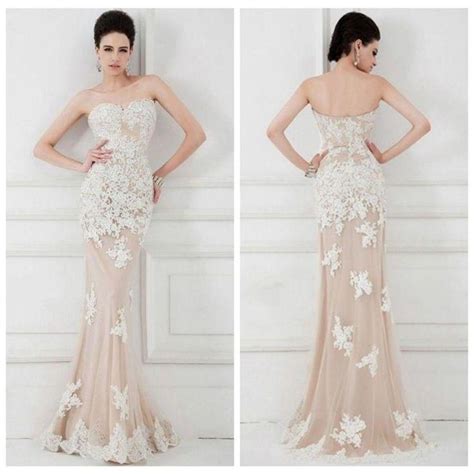 2014 new long nude tulle mermaid formal evening party dresses prom wedding gowns 2154889 weddbook