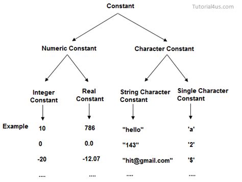 Constant In C Types Of Constant In C C Tutorial