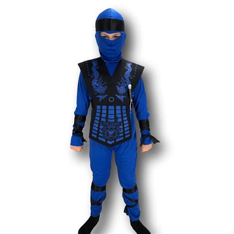 Neon Ninja Blue Costume Rubber Johnnies Masks