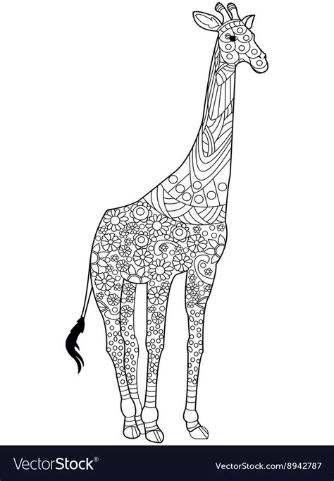Free Printable Giraffe Coloring Pages Adult