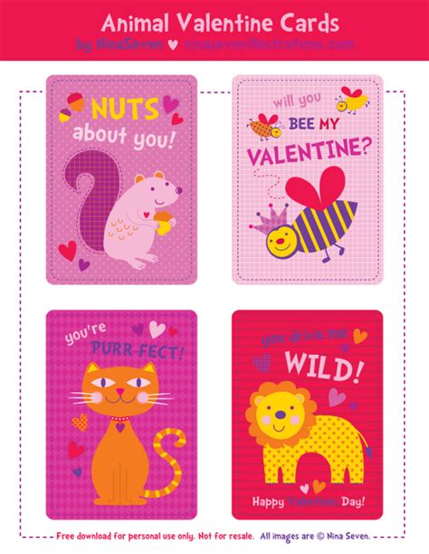 Free Printable Valentines From We Love To Illustrate They Are Very