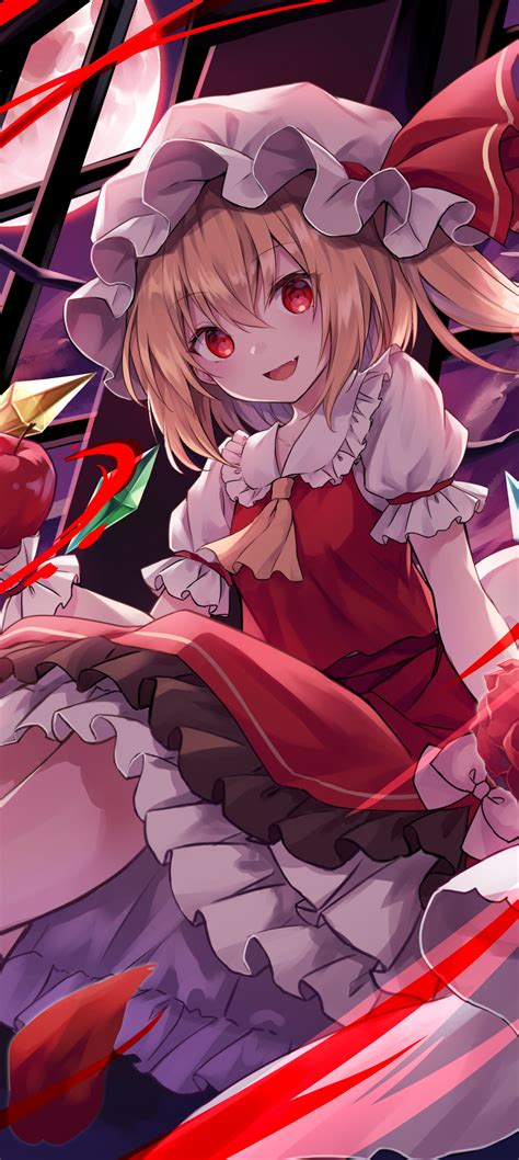 Anime Touhou Flandre Scarlet 1440x3216 Phone HD Wallpaper
