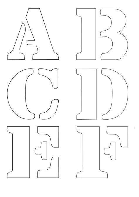 Printable Alphabet 3 Inch Printable Letter Stencils Printable Templates