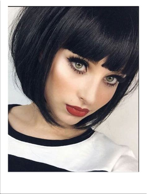 2023 Latest Short Black Bob Hairstyles With Bangs