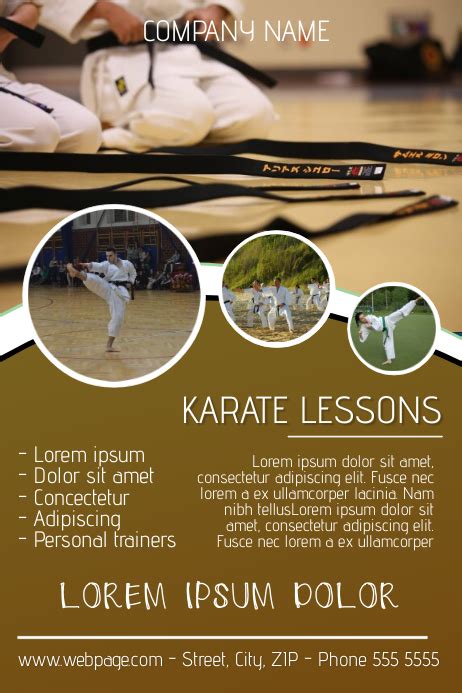 Karate Lessons Flyer Template Postermywall