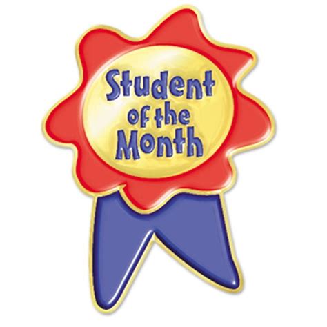 Student Of The Month Ribbon Design Lapel Pin Positive Promotions