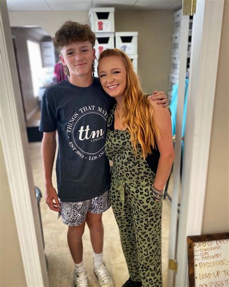 Teen Mom Maci Bookout S Son Bentley 14 Towers Over Her In New Pic After Her Appearance At Ryan