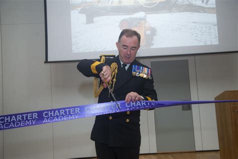 Royal Navy Commodore Opens New Charter Academy Building Ark