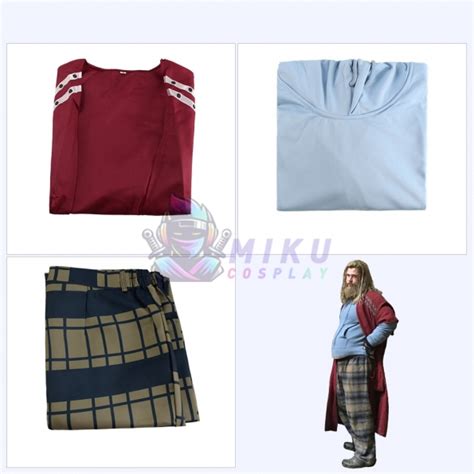 Funny Fat Thor Costume Avengers Endgame Cosplay Suit Mikucosplay