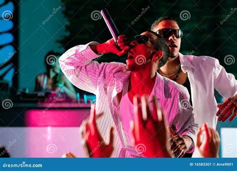 Rap Or Hip Hop Musicians Performing On Stage Stock Image Image 16583301