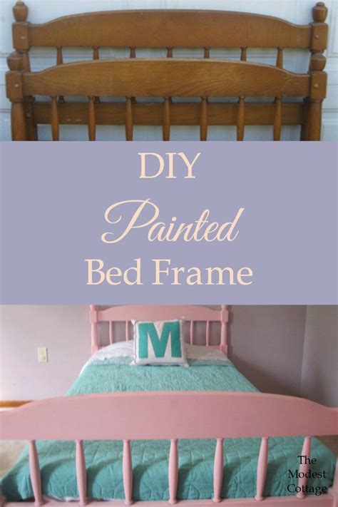 Diy Painted Bed Frame The Modest Cottage Diy Bed Frame Painted Bed