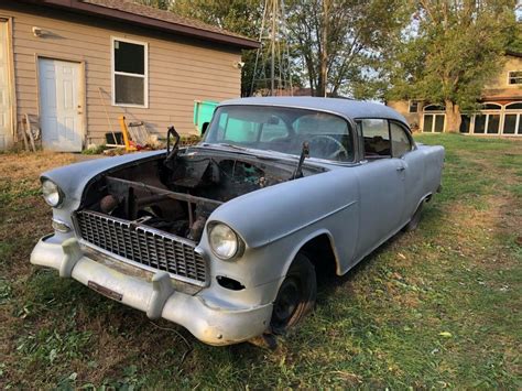 1955 Chevy Bel Air 2 Door Hard Top Project Car With New Parts08 V8