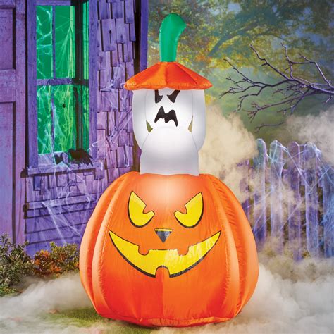 Collections Etc 4 Foot Inflatable Animated Ghost Halloween Decoration