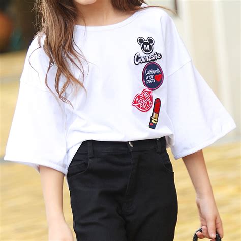 Fashion T Shirt For Teen Girls Half Sleeves Cotton School Girls Clothes