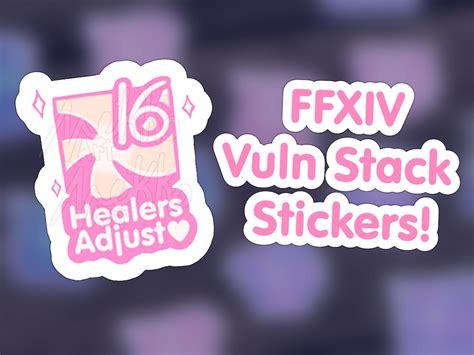 Ffxiv Vuln Stacks Stickers Free Shipping Holographic Or Waterproof Etsy