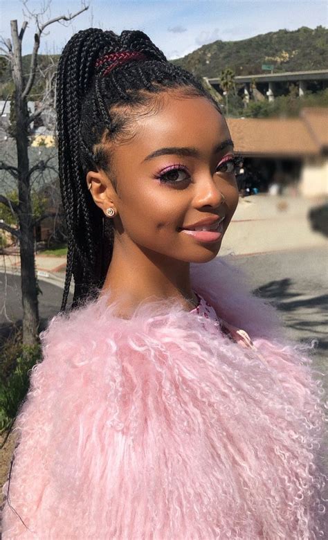 Pin By Vdcamp On Skai Jackson Box Braids Hairstyles Braids For Black