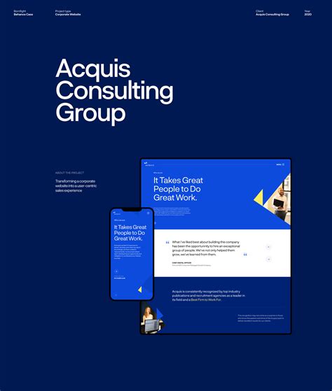 Acquis Consulting Group — Corporate Website Behance