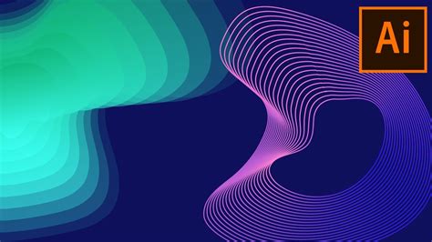 Adobe Illustrator Tutorial How To Design A Wave Shapes Gradient