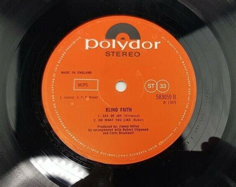 Blind Faith Original First Pressing Polydor With Rare