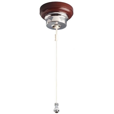 Ceiling Pull Cord Switch Federation Style With Chrome Cover Classic