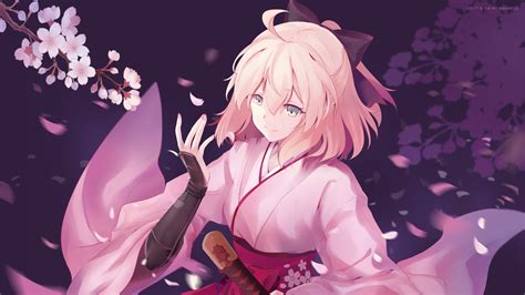 Download 2048x1152 Wallpaper Fate Anime Girl Sakura Saber Warrior