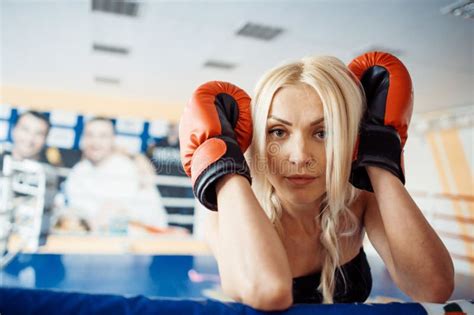 Pretty Sport Woman With Boxing Gloves Stock Photo Image Of Attractive