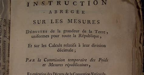 Loi Du 11 Germinal An Xi - La Révolution Française par l'image: Introduction du système métrique