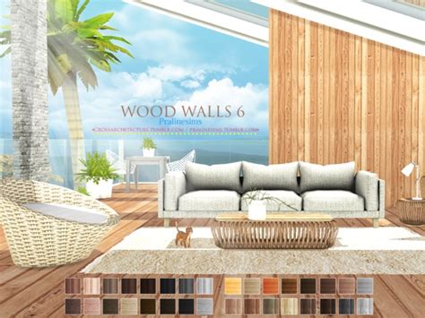 The Sims 4 Wood Walls Cc