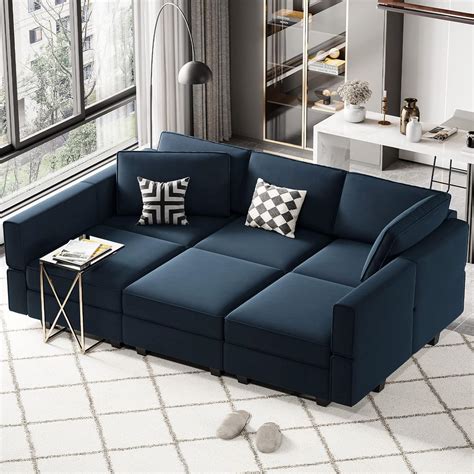 Buy Belffin Modular Velvet Sectional Sofa With Chaise Lounge Sectional