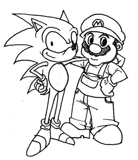 Explore 623989 free printable coloring pages for your kids and adults. Sonic The Hedgehog And Mario Coloring Page : Kids Play Color