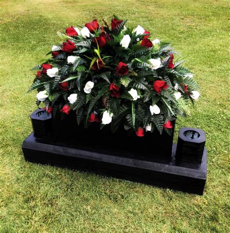 Christmas Cemetery Flowers Headstone Saddle Grave Etsy Memorial