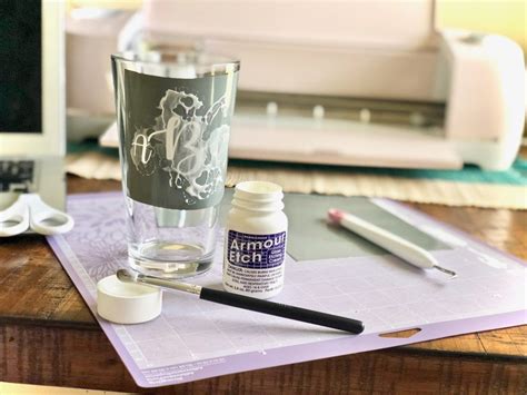 glass etching cream glass etching with your cricut or silhouette etching diy glass etching