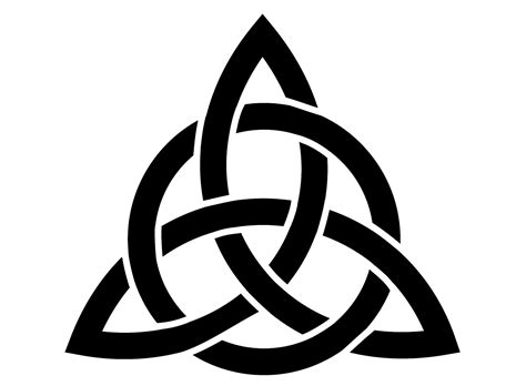 Celtic Knot Trefoil In Black Silk Screen Enamel Decal Open Areas Are Clear To Show Off The