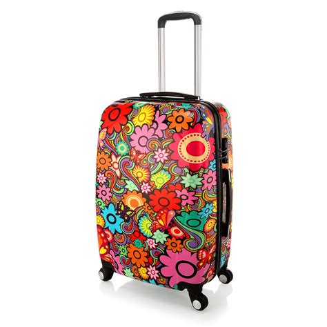 2028inch Flower Printing Trolley Luggage Carry Ons Suitcase 4