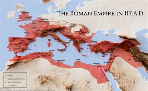 the roman empire at its territorial height in 117 maps on the web