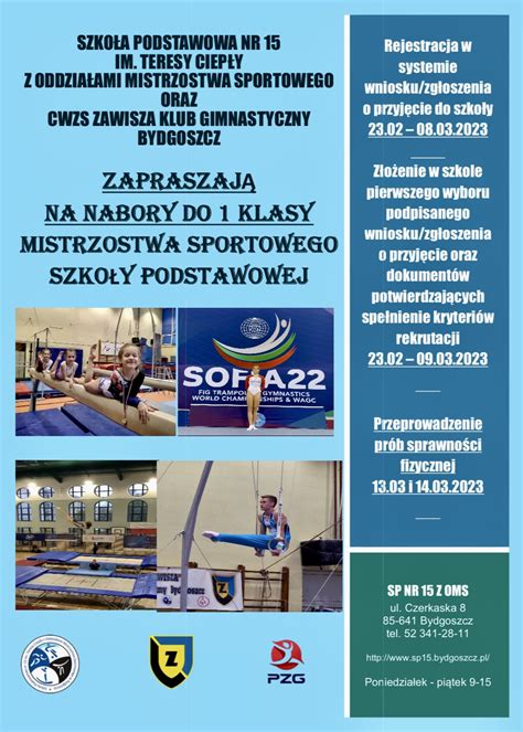 NABORY DO KLASY SPORTOWEJ SP NR 15 Z OMS W BYDGOSZCZY CWZS