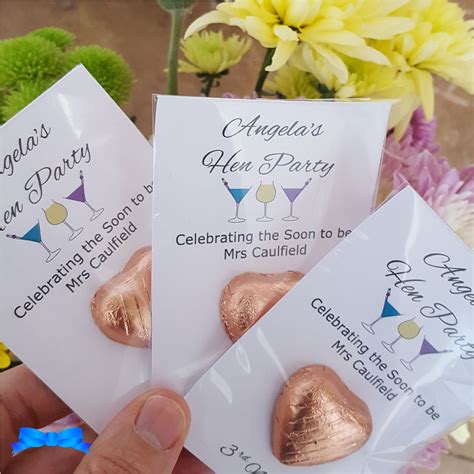 Hen Party Favours Personalised Chocolate Hen Do Bag Fillers Etsy Uk Hen Party Favours
