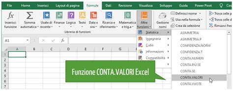 Contar valores do Excel função COUNTVALUE