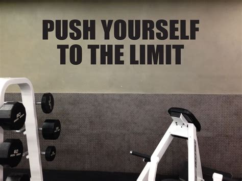 Gym Motivation Decal Push Yourself To The Limit