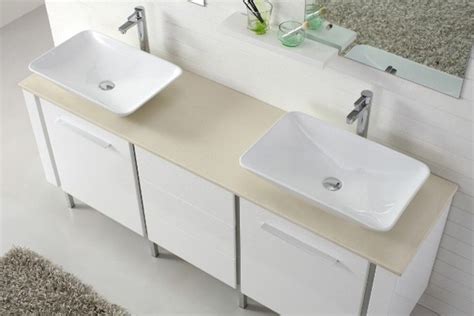 Great savings & free delivery / collection on many items. Catalan 1800 - Contemporary Double Basin White Vanity