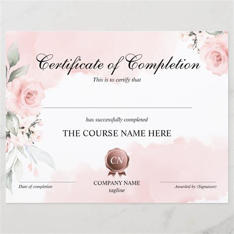 Makeup Artist Certification Course Completion Certificate