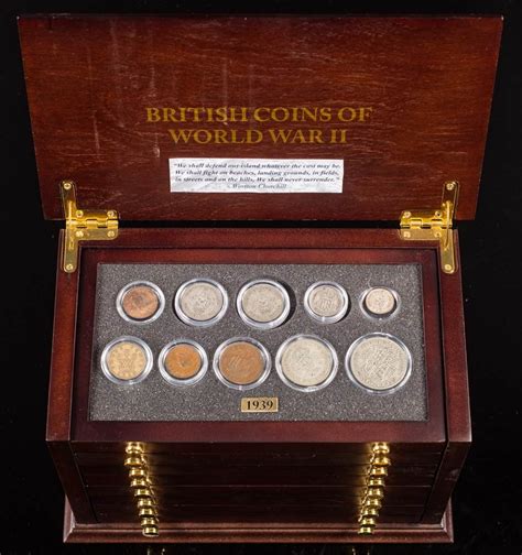 A Set Of Danbury Mint British Coins Of World War Ii In A Collectors