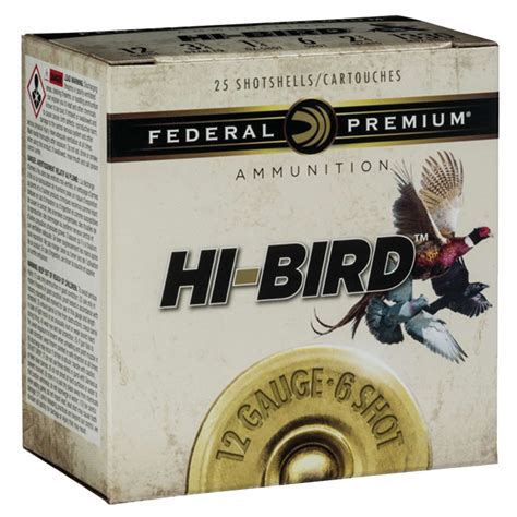 Federal HVF12H75 Premium Hi Bird 12 Gauge 2 75 1 1 4 Oz 7 5 Shot 25