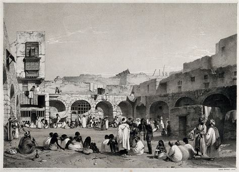 The Slave Market In Cairo Lithograph By J C Bourne After O B Carter
