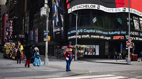 Naked Cowboy And Times Square Characters Are Left Without Crowds In The
