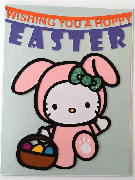 Scrap Ali Ever After Hello Kitty Easter Bunny Cards Made With Cricut
