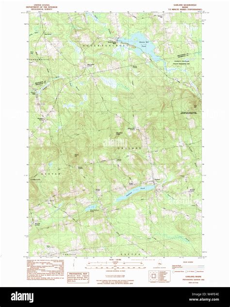 Maine Usgs Historical Map Garland 105155 1983 24000 Restoration Stock