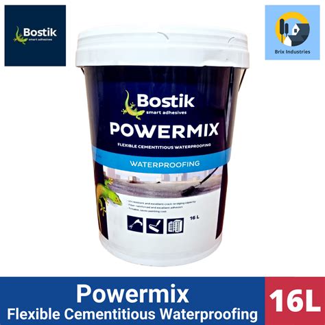 Bostik Powermix Flexible Cementitious Waterproofing Liters Pail Size