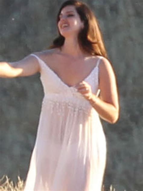 Lana Del Rey In Red Bikini For Her Music Video In LA GotCeleb