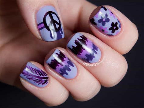 30 Happy Hippie Nail Designs To Boost Your Inner Soul Naildesigncode